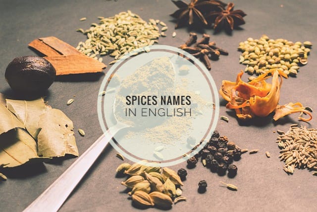 spices names in english